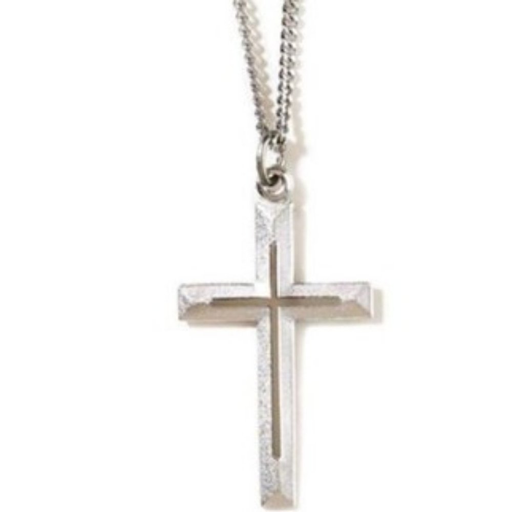 Cross on Cross, Silver Necklace - NWT